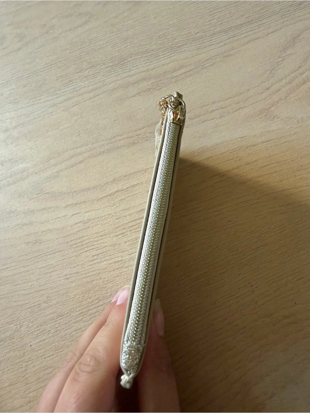Jimmy Choo Gold Glitter Card Holder Pouch